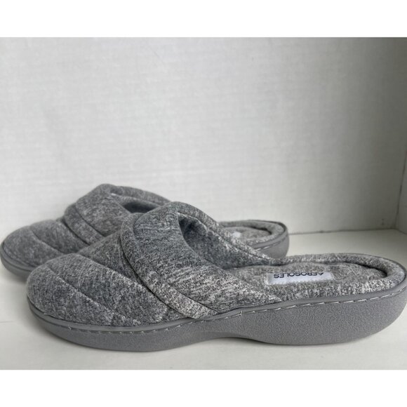 Aerosoles Gray Quilted Slip-On Slippers S 5-6 Comfy Indoor/Outdoor Sole - Picture 4 of 4
